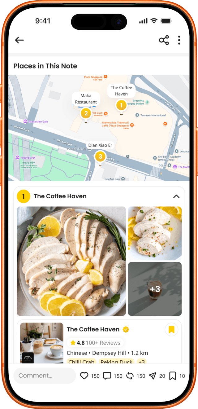 Shortlist places map view