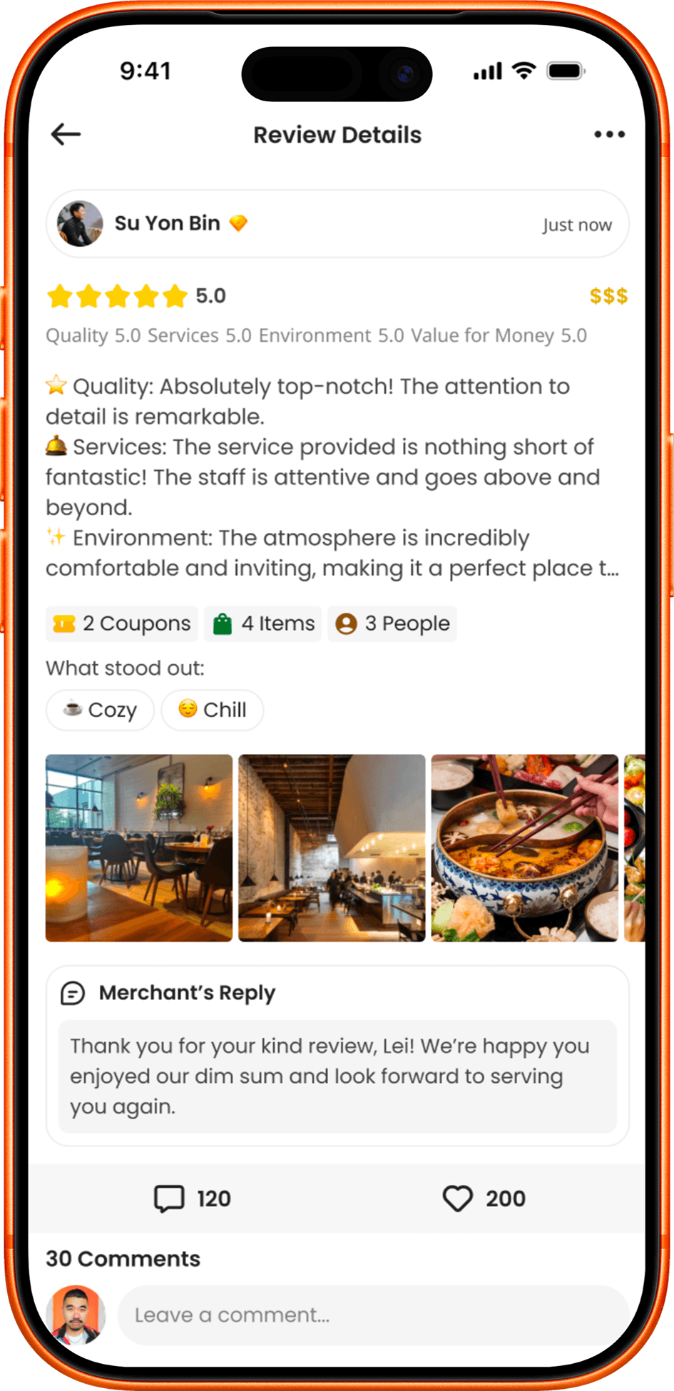 Review detail screenshot